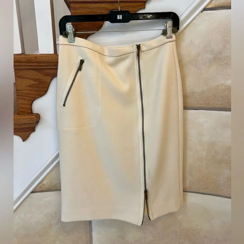 J Crew Cream Skirt